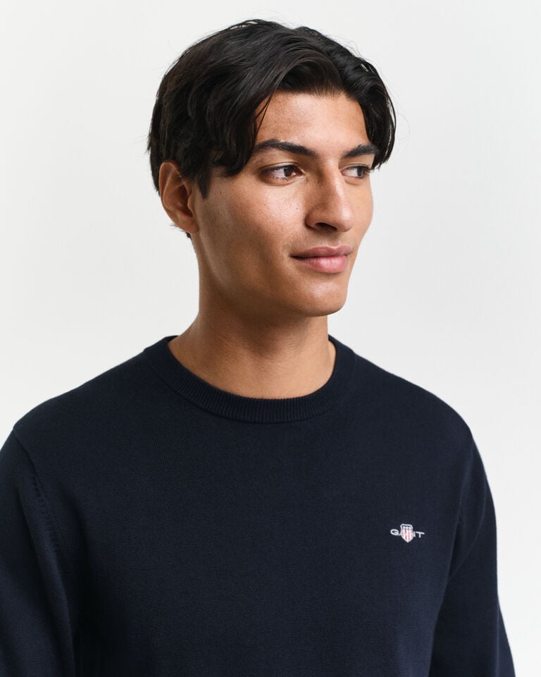 Gant Jersey clásico de algodón con cuello redondo Envío internacional gratuito