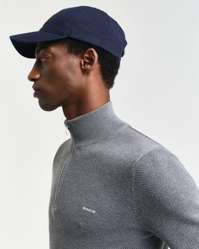 Gant Jersey de piqué de algodón con media cremallera En oferta