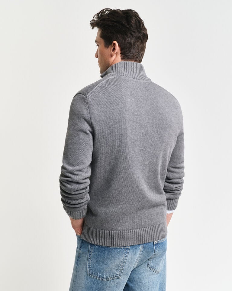 Gant Jersey de algodón con media cremallera Casual Ofertas de temporada