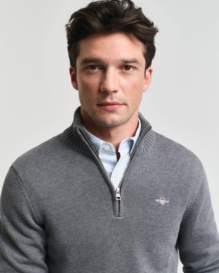 Gant Jersey de algodón con media cremallera Casual Ofertas de temporada