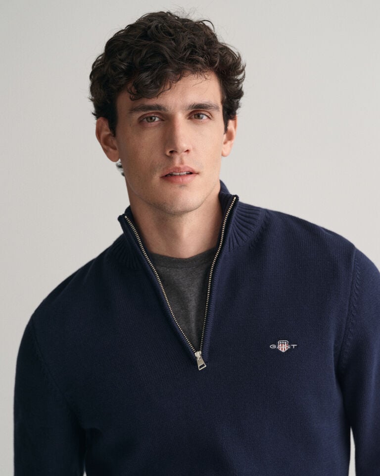 Gant Jersey de algodón con media cremallera Casual Ofertas especiales