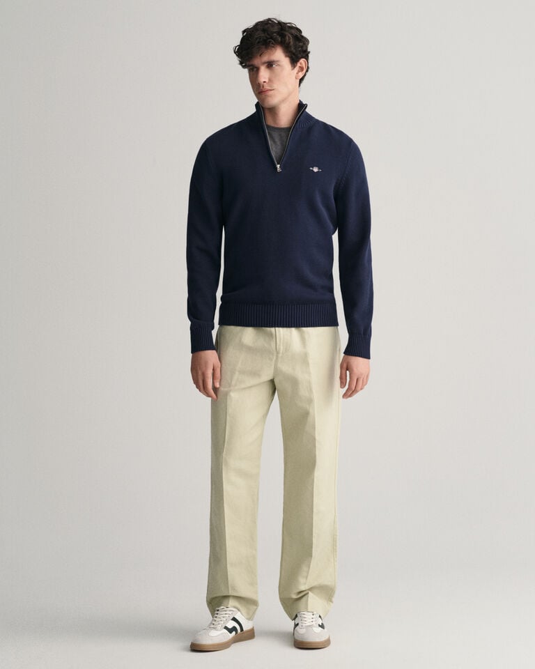 Gant Jersey de algodón con media cremallera Casual Ofertas especiales