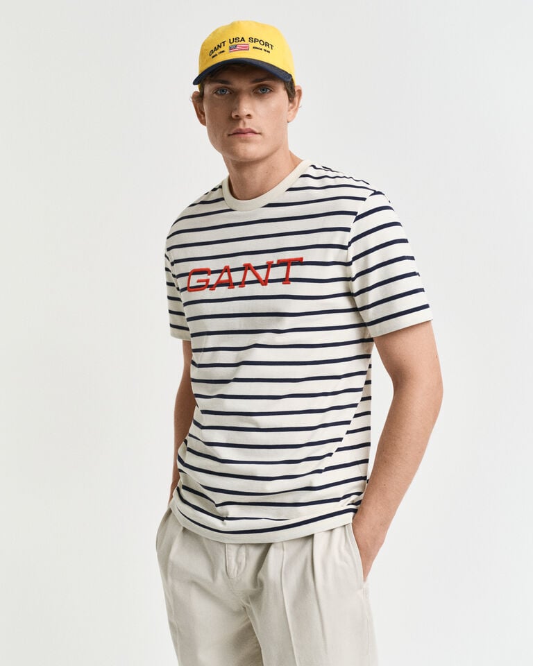 Gant Camiseta con estampado gráfico de rayas