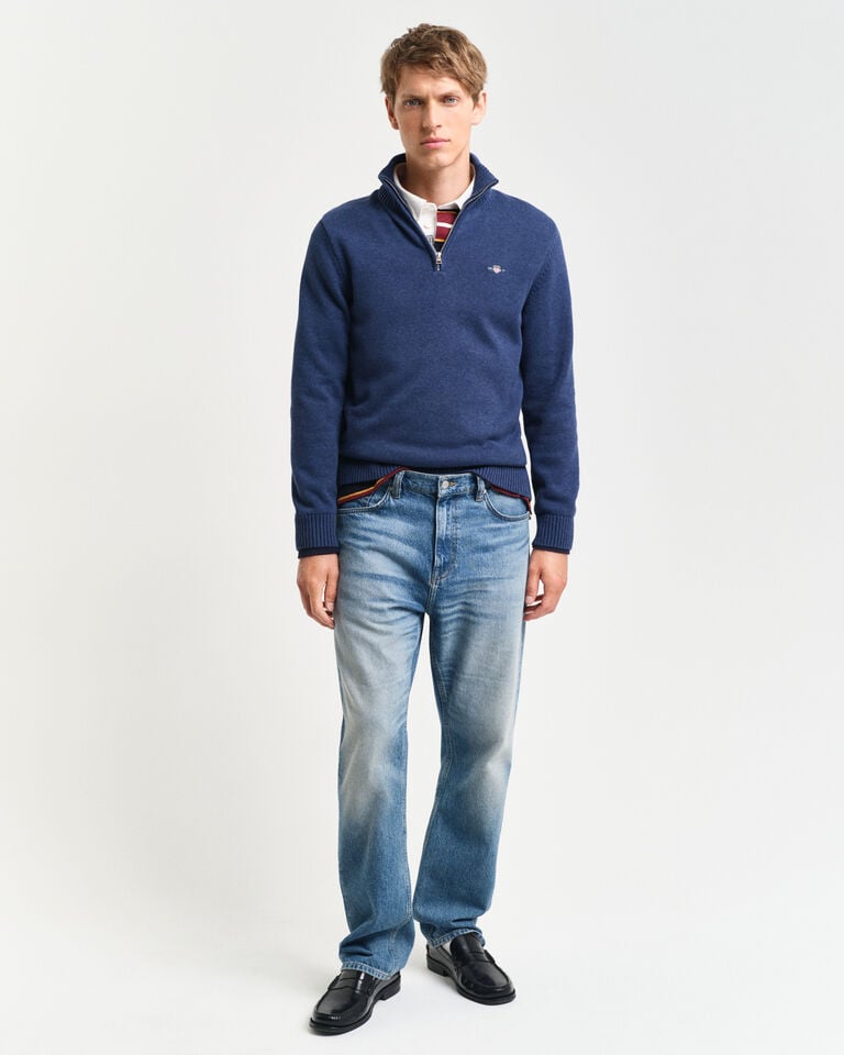 Gant Jersey de algodón con media cremallera Casual Oferta especial de fábrica