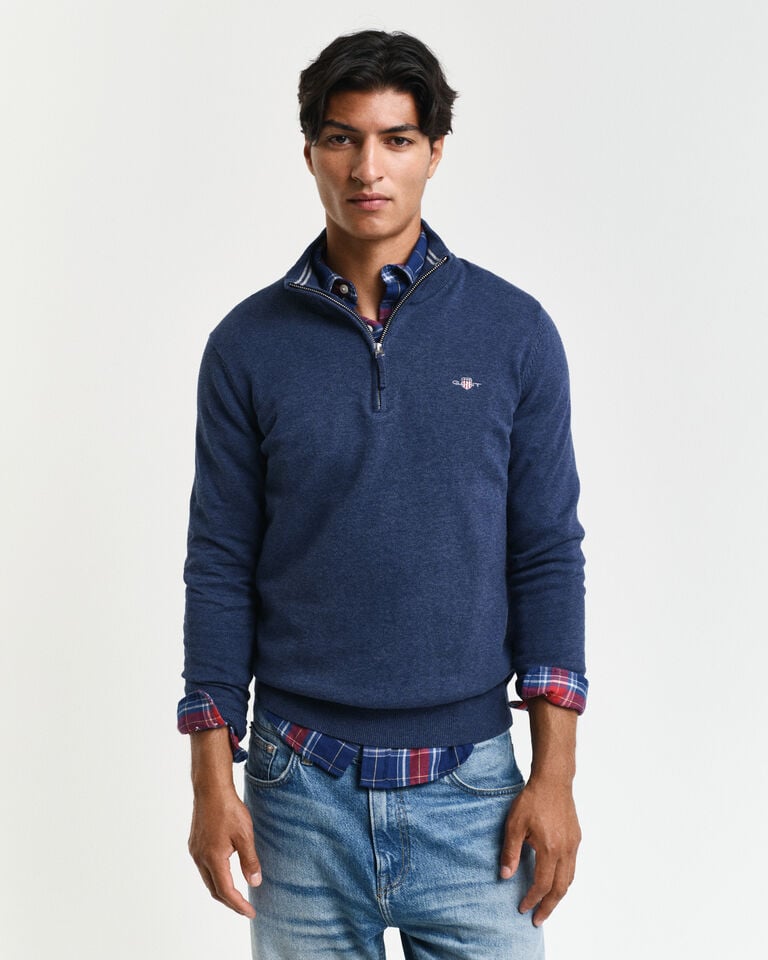Gant Jersey clásico de algodón con media cremallera