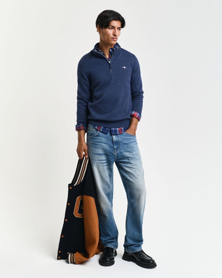 Gant Jersey clásico de algodón con media cremallera Promoción trimestral