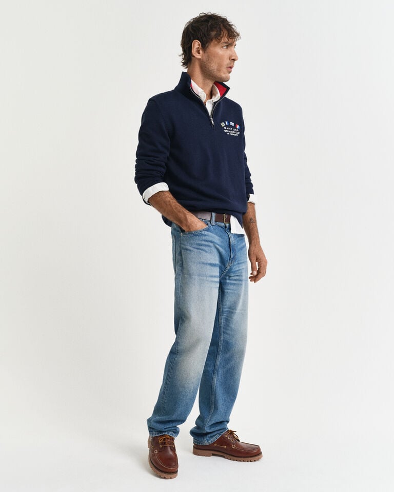 Gant Jersey con media cremallera Nautical Flags Envío internacional gratuito