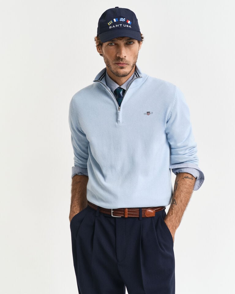 Gant Jersey clásico de algodón con media cremallera