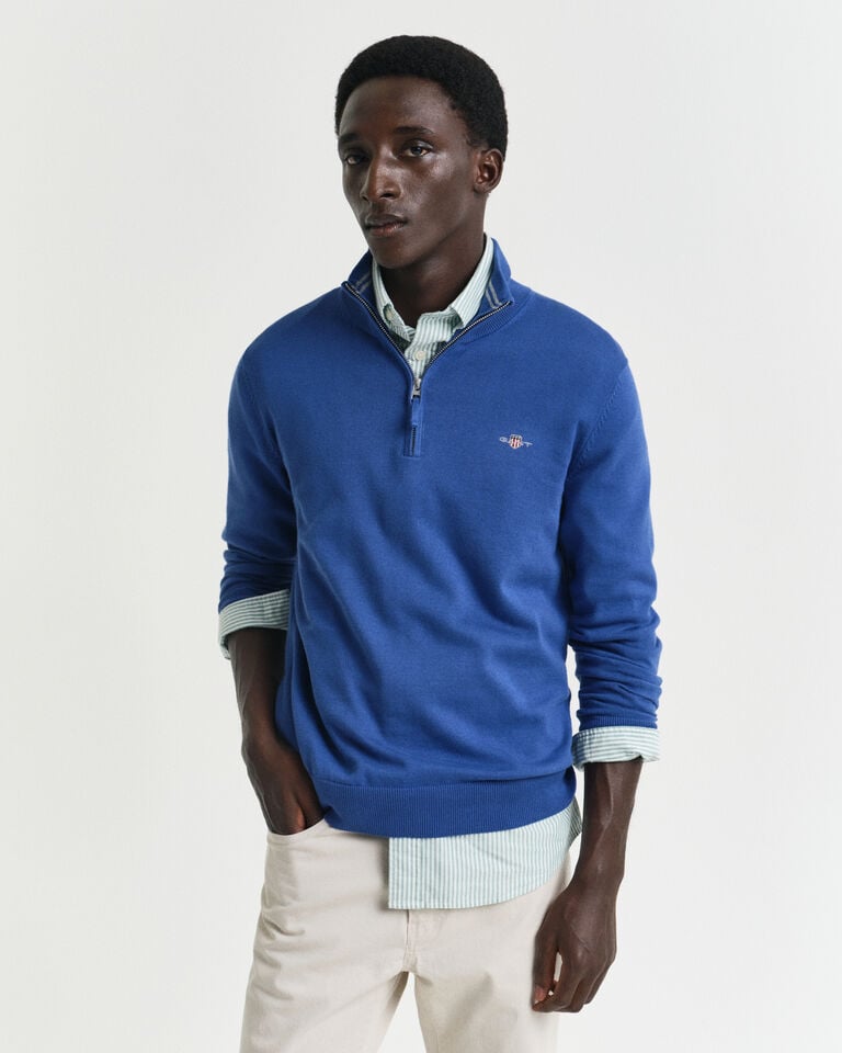 Gant Jersey clásico de algodón con media cremallera