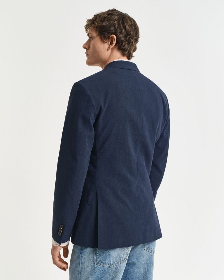 Gant Chaqueta de traje Slim Fit de algodón y lino Mejor oferta