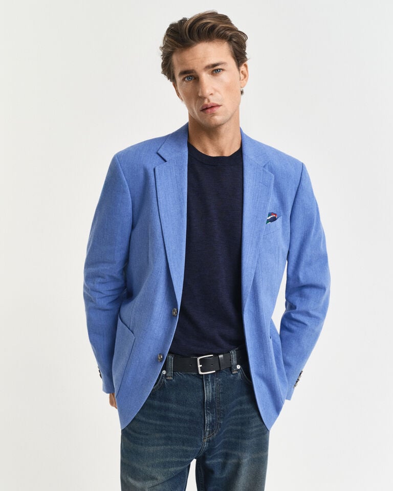 Gant Chaqueta de traje Slim Fit de algodón y lino