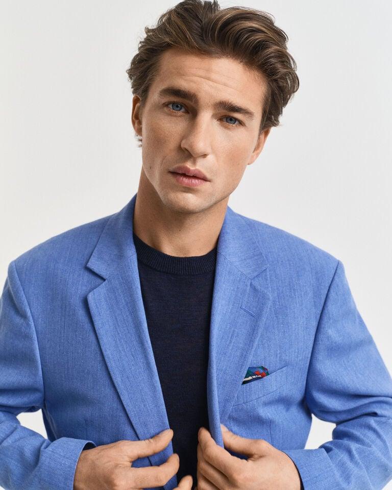 Gant Chaqueta de traje Slim Fit de algodón y lino Oferta especial
