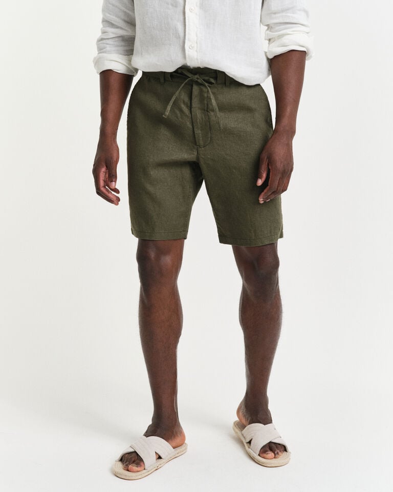 Gant Pantalones cortos Relaxed Fit de lino con cordón ajustable Ofertas