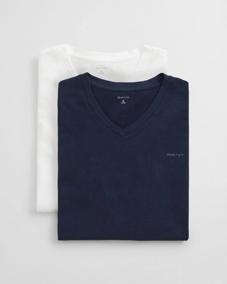Gant Paquete de dos camisetas de cuello de pico