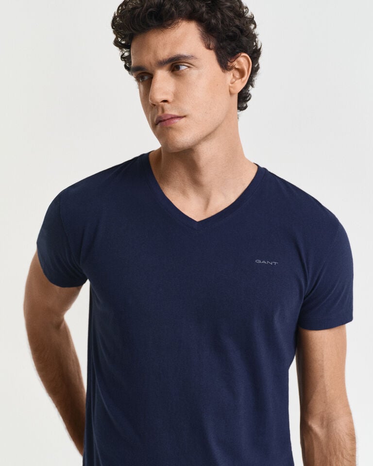 Gant Paquete de dos camisetas de cuello de pico ÚLTIMAS EDICIONES