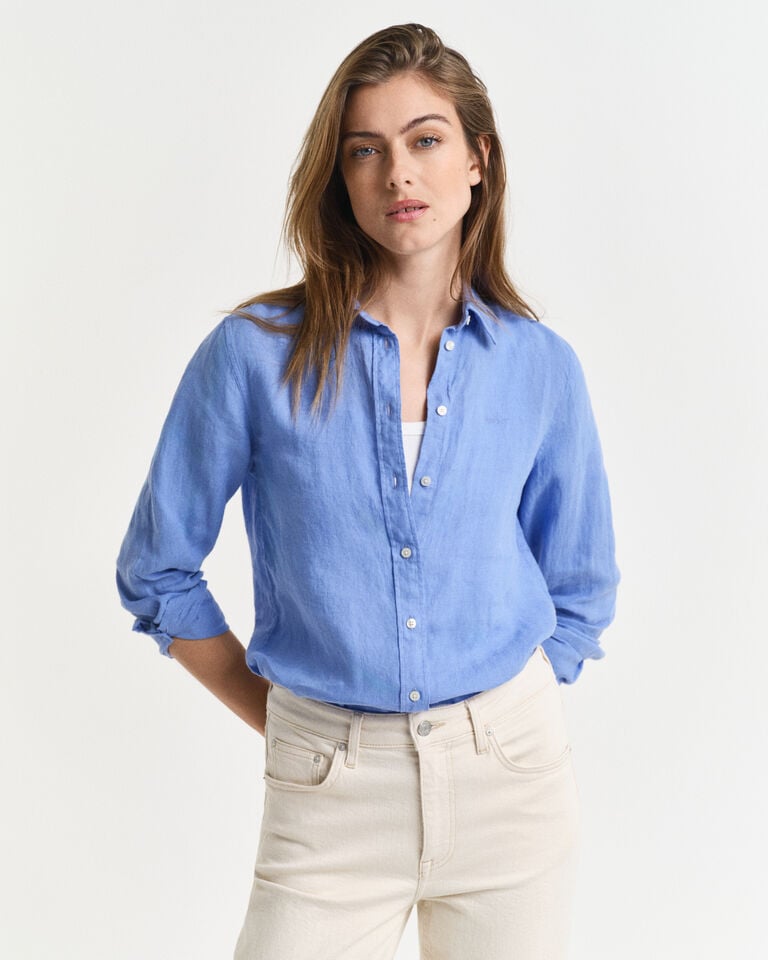 Gant Camisa Regular Fit de lino Outlet