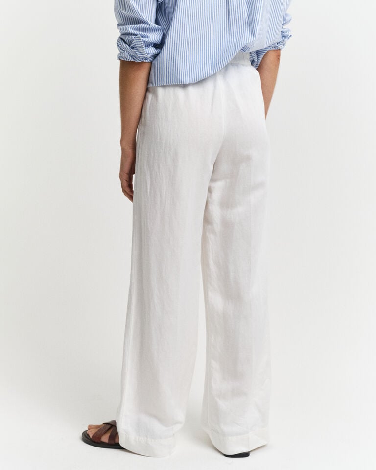 Gant Pantalones Relaxed Fit en mezcla de lino Pull-On Outlet online