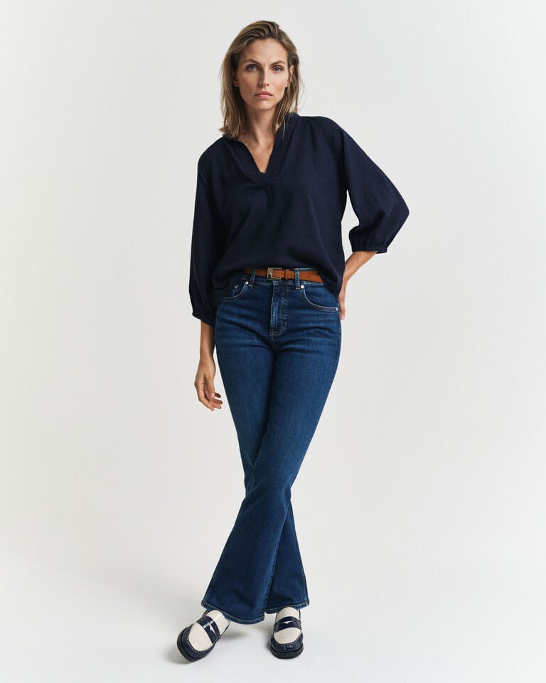 Gant Blusa de manga corta de lino Gran oferta