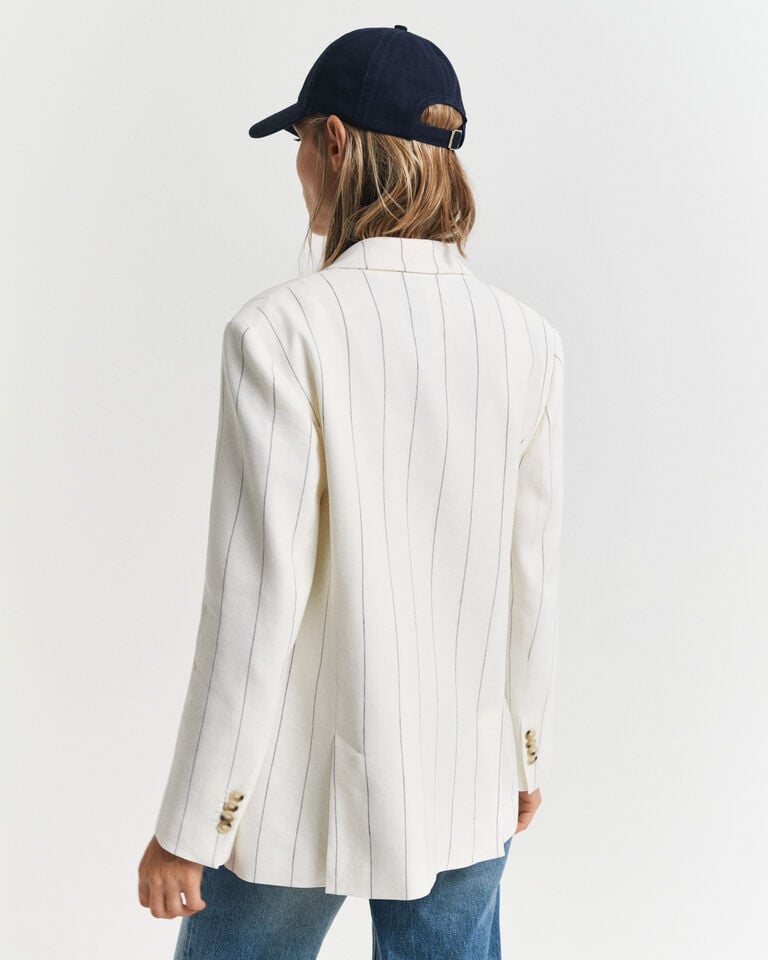Gant Americana Club de lino con raya diplomática Rebajas de fábrica