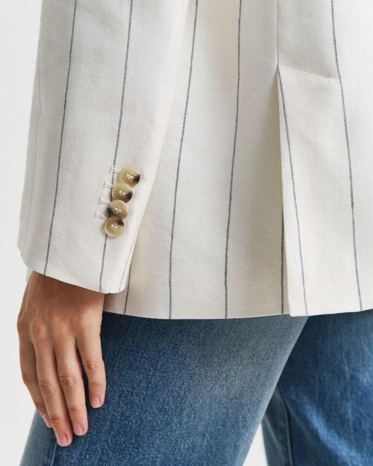 Gant Americana Club de lino con raya diplomática Rebajas de fábrica