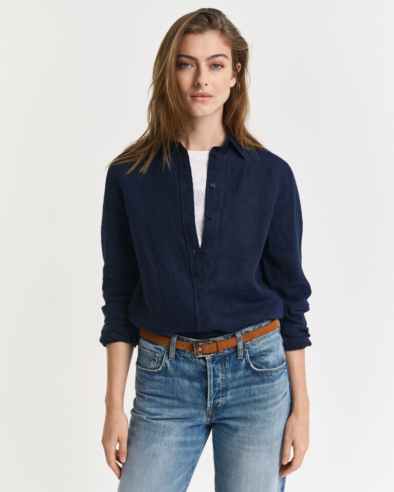 Gant Camisa Regular Fit de lino Descuento