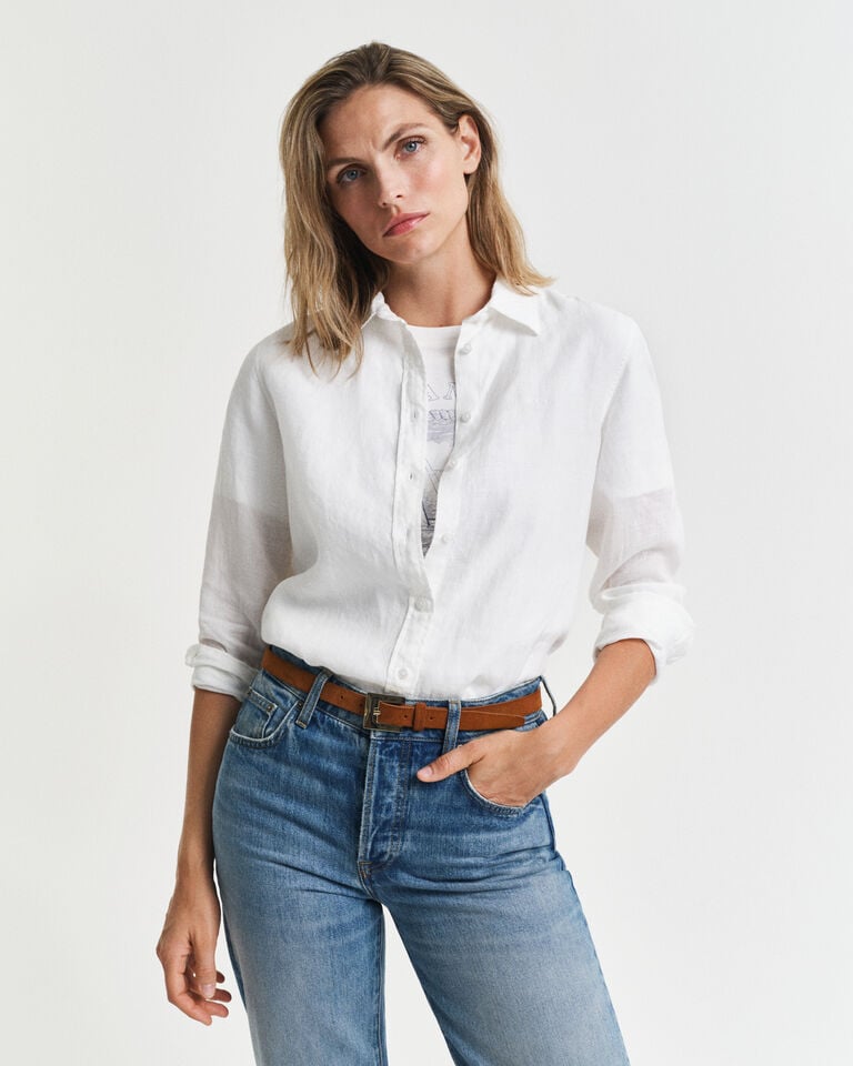 Gant Camisa Regular Fit de lino Tienda