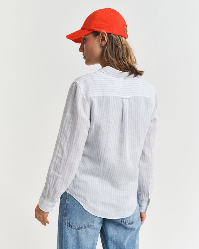 Gant Camisa Regular Fit de lino a rayas Liquidación