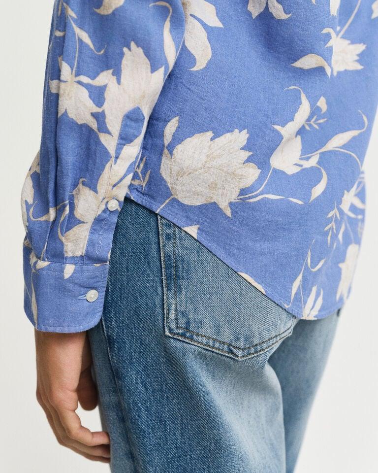 Gant Camisa Regular Fit de lino con estampado floral Rebajas online