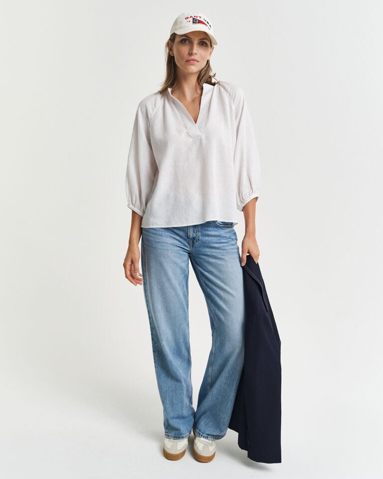 Gant Blusa de manga corta de lino Envío gratis