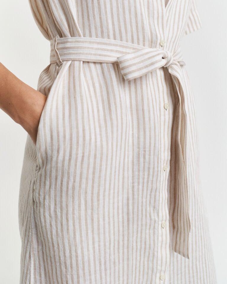 Gant Vestido camisero de lino a rayas Oferta especial