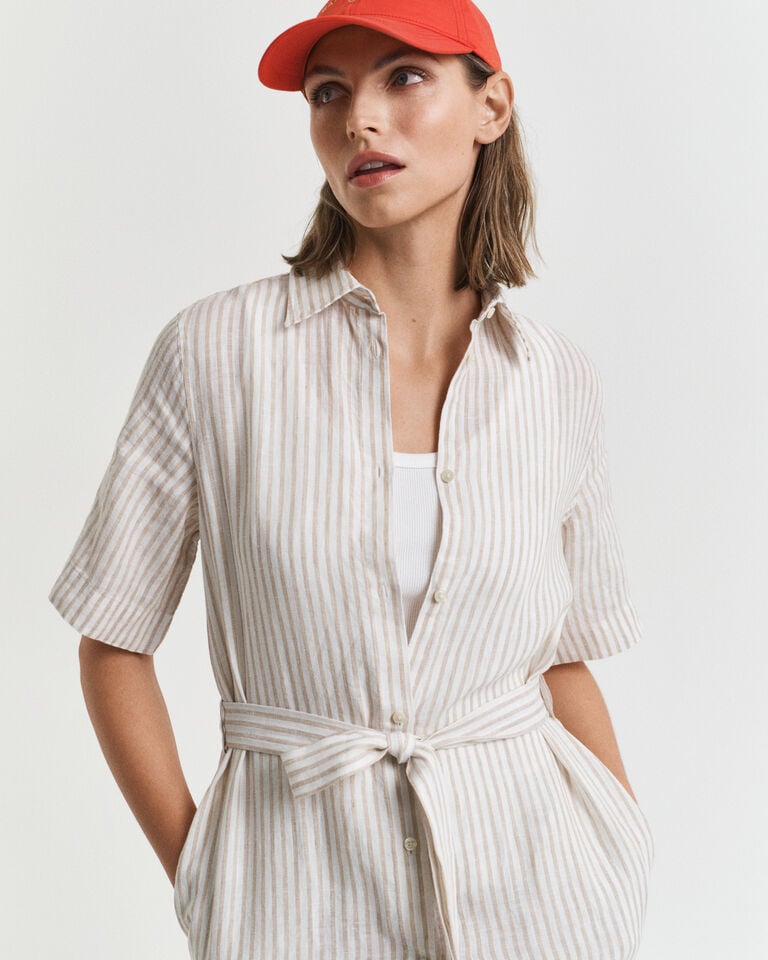 Gant Vestido camisero de lino a rayas Oferta especial
