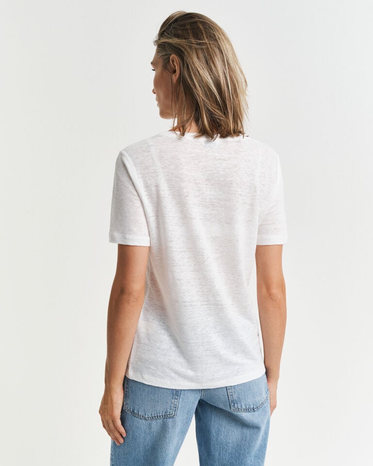 Gant Camiseta de cuello de pico de lino Envío gratis