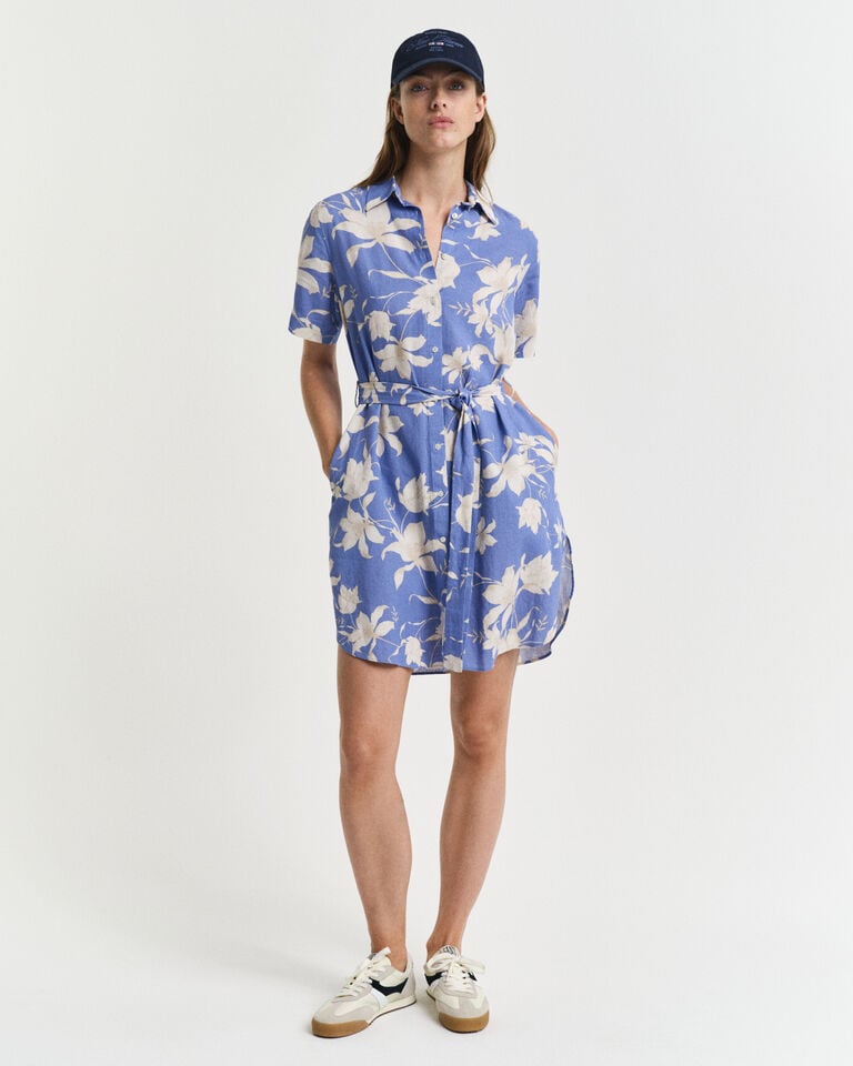 Gant Vestido camisero de lino con estampado de flores COMPRAR AHORA