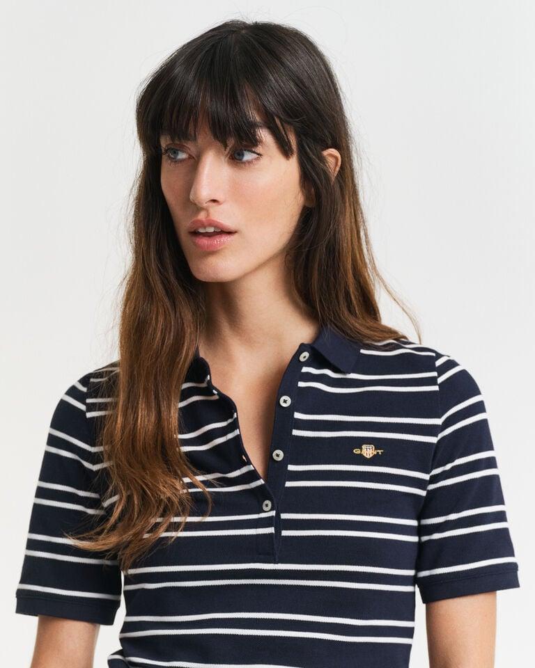 Gant Polo de piqué a rayas Shield Liquidación