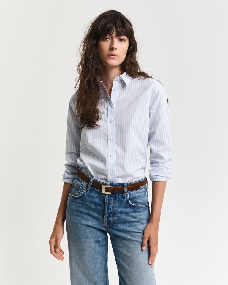 Gant Camisa Regular Fit de popelina a rayas