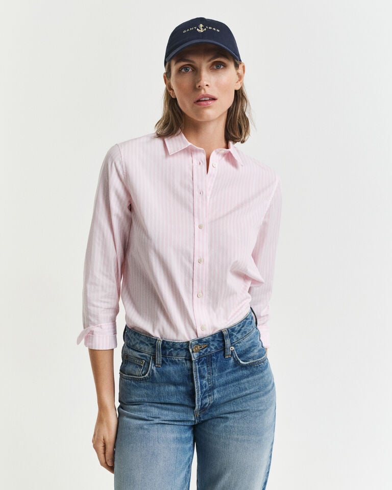 Gant Camisa Regular Fit de popelina a rayas