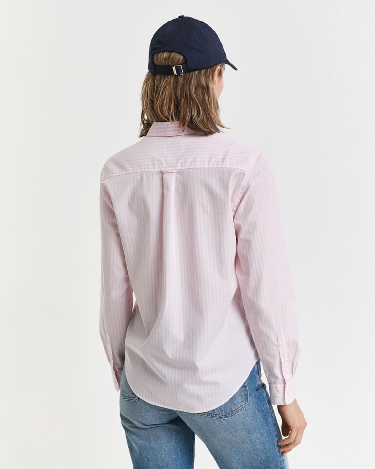 Gant Camisa Regular Fit de popelina a rayas Descuentos del mes