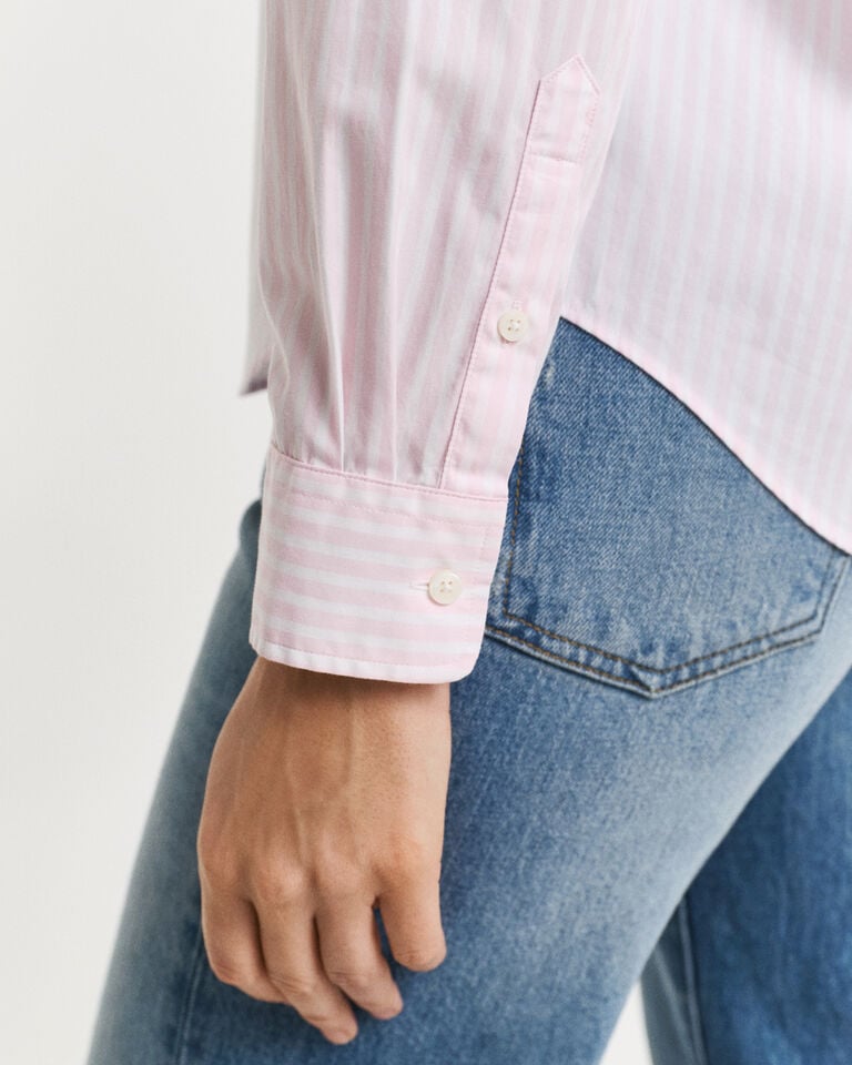 Gant Camisa Regular Fit de popelina a rayas Descuentos del mes