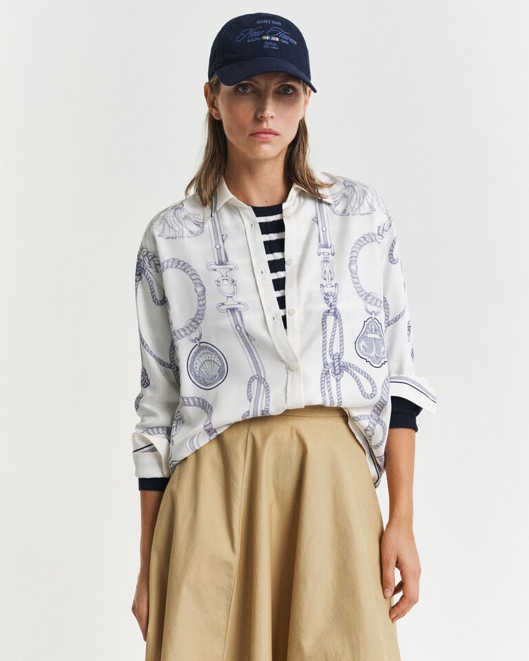 Gant Camisa Relaxed Fit Sailing Print