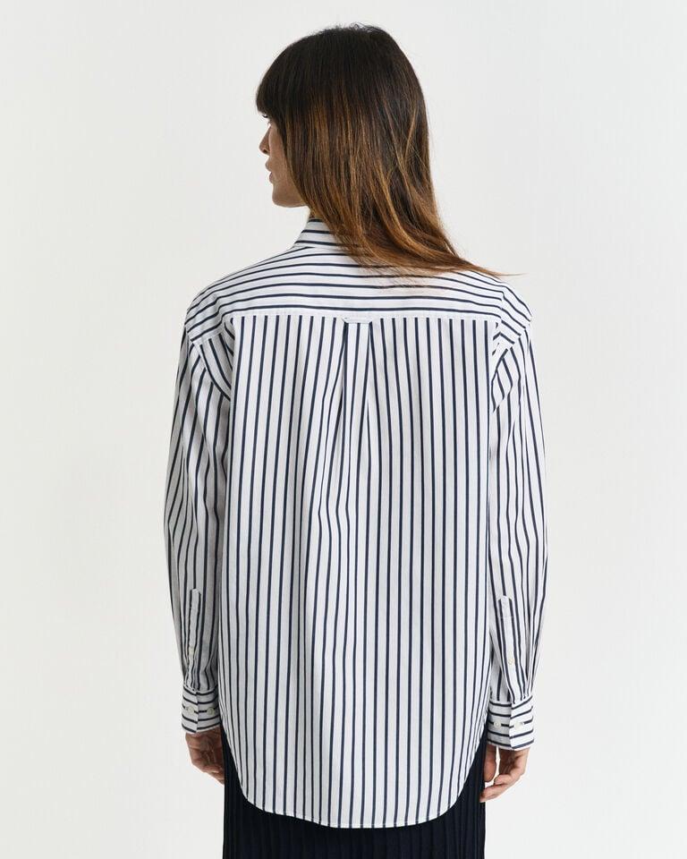 Gant Camisa Relaxed Fit de popelina a rayas Última moda