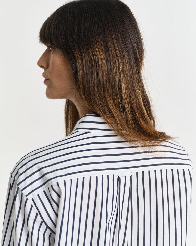 Gant Camisa Relaxed Fit de popelina a rayas Última moda