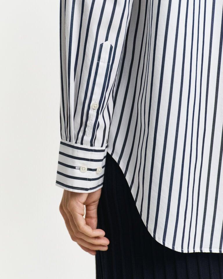 Gant Camisa Relaxed Fit de popelina a rayas Última moda