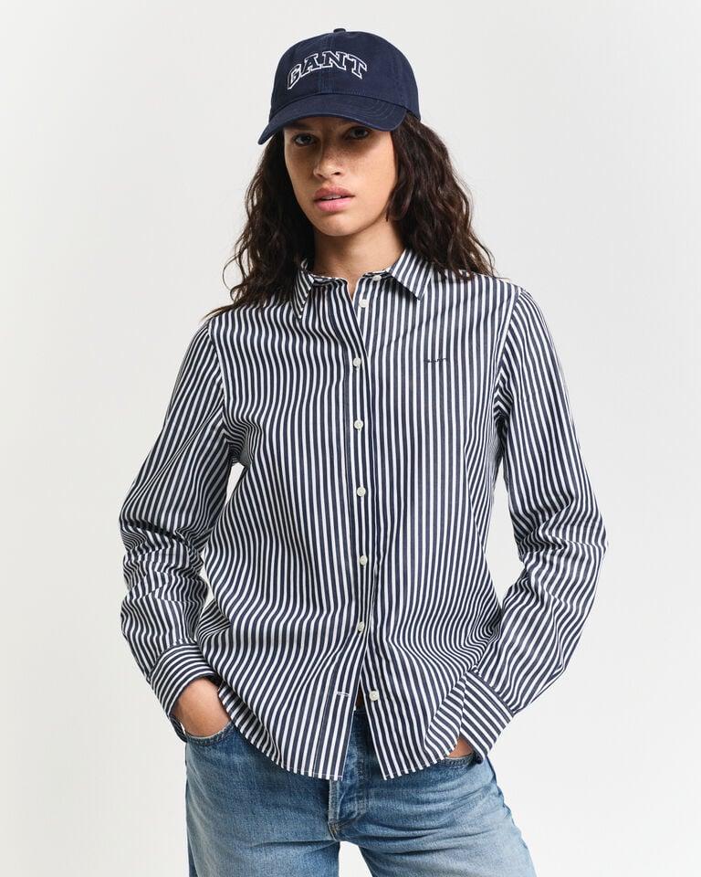 Gant Camisa Regular Fit de popelina a rayas Ofertas de temporada