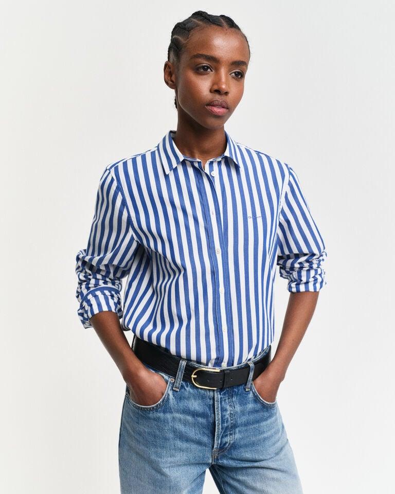 Gant Camisa de popelina a rayas anchas Regular Fit