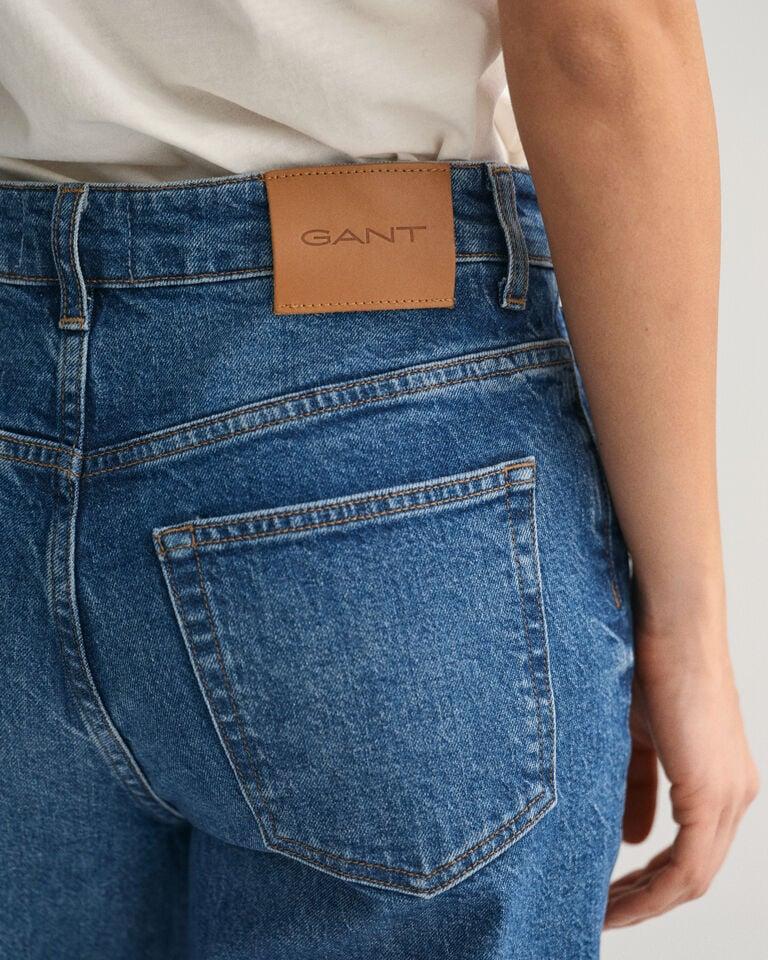 Gant Vaqueros tobilleros rectos de talle alto En oferta