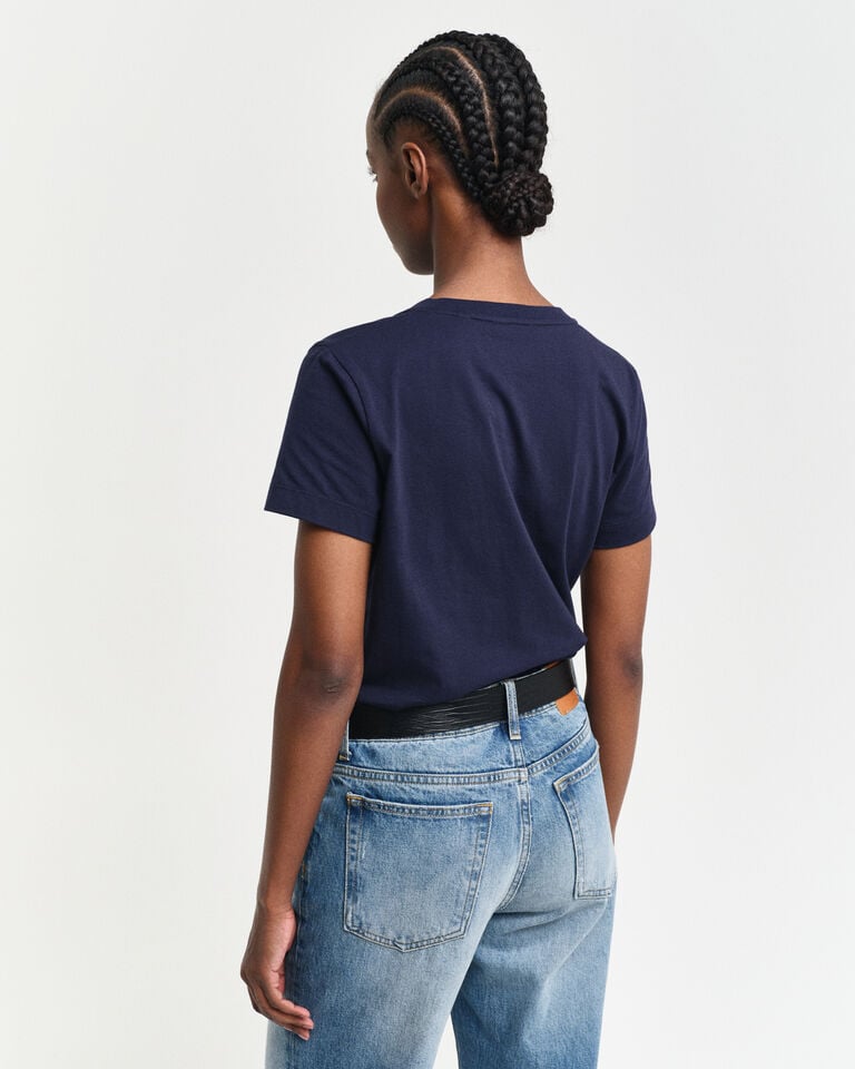 Gant Camiseta Shield con cuello de pico Rebajas baratas
