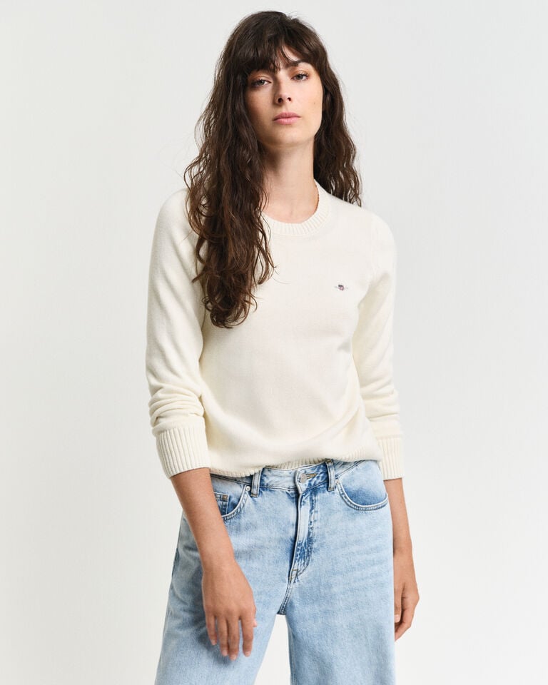 Gant Jersey clásico de algodón con cuello redondo Últimos 2 días