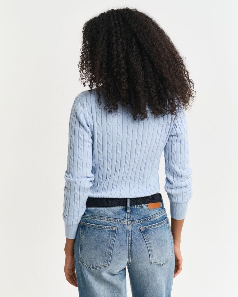 Gant Jersey de punto de ochos con cuello de pico en algodón elástico Promoción por tiempo limitado