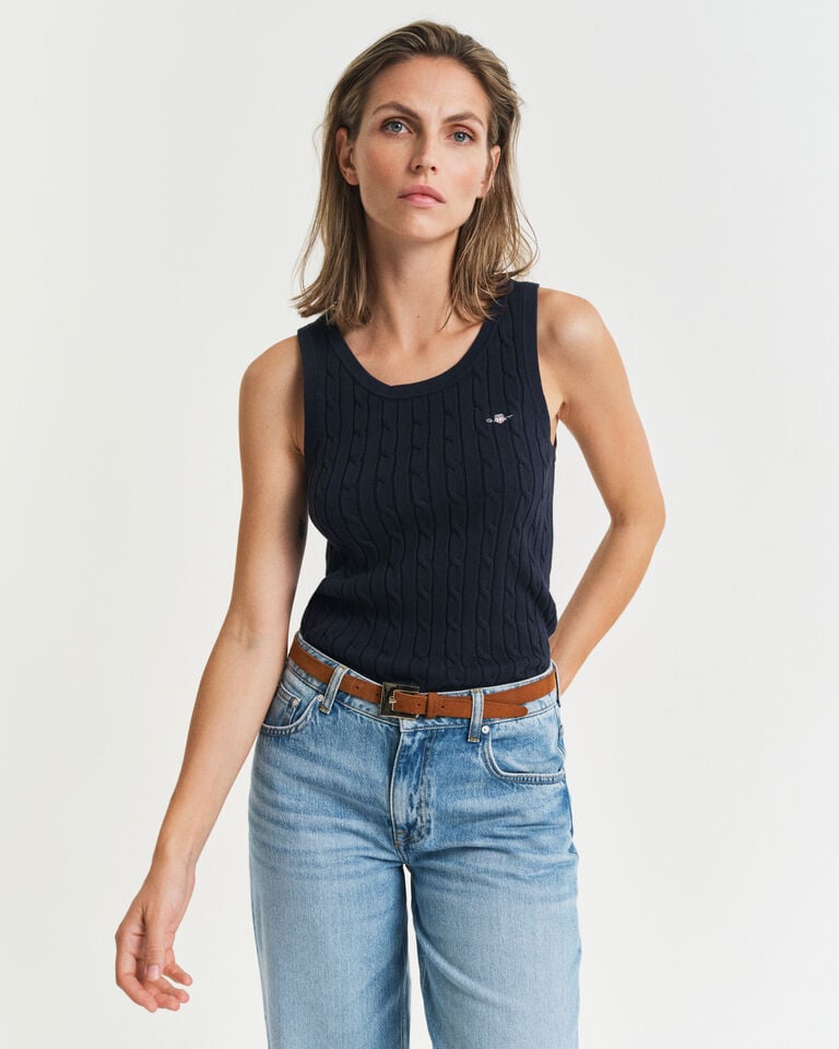 Gant Camiseta sin mangas de punto de ochos en algodón elástico