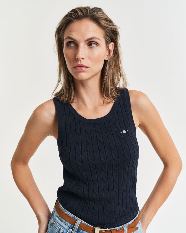 Gant Camiseta sin mangas de punto de ochos en algodón elástico Promoción trimestral